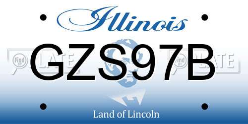 GZS97B Illinois License Plate