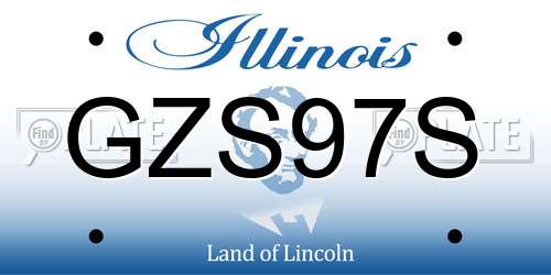 GZS97S Illinois License Plate