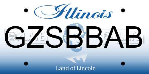 GZSBBAB Illinois License Plate