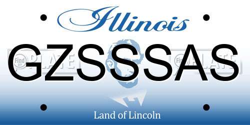 GZSSSAS Illinois License Plate