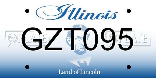GZT095 Illinois License Plate