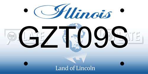 GZT09S Illinois License Plate