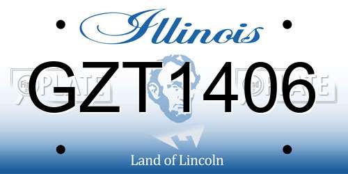 GZT1406 Illinois License Plate