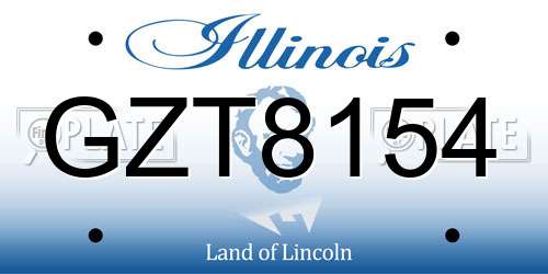 GZT8154 Illinois License Plate