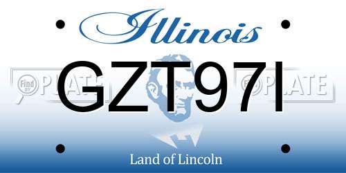 GZT97I Illinois License Plate