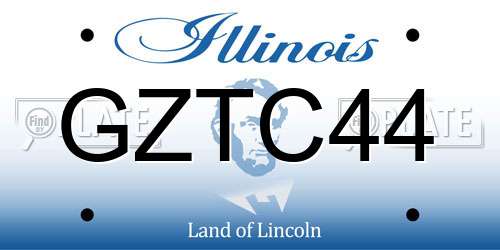 GZTC44 Illinois License Plate