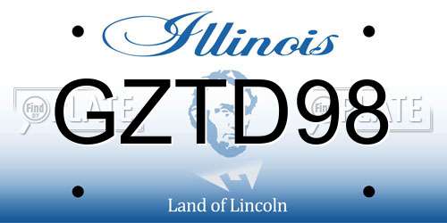 GZTD98 Illinois License Plate