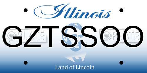 GZTSSOO Illinois License Plate