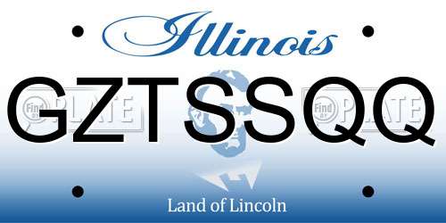 GZTSSQQ Illinois License Plate
