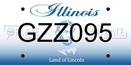 GZZ095 Illinois License Plate
