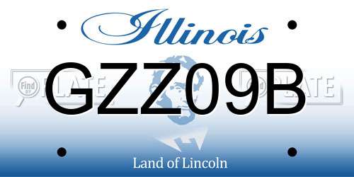 GZZ09B Illinois License Plate