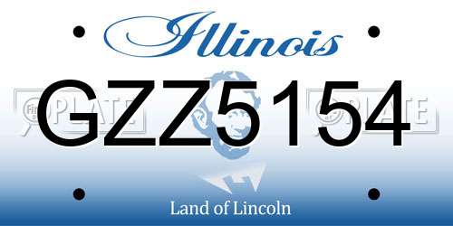 GZZ5154 Illinois License Plate