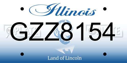 GZZ8154 Illinois License Plate