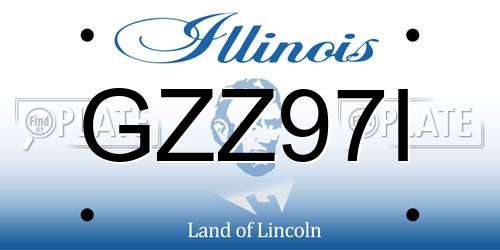 GZZ97I Illinois License Plate