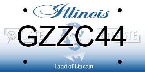 GZZC44 Illinois License Plate