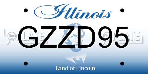 GZZD95 Illinois License Plate
