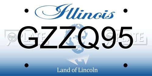 GZZQ95 Illinois License Plate