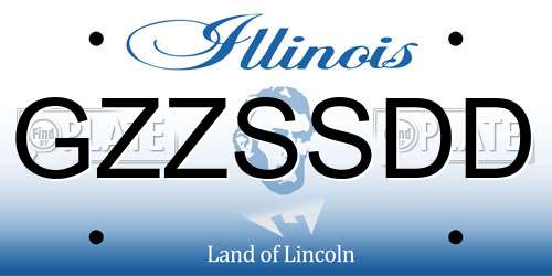 GZZSSDD Illinois License Plate