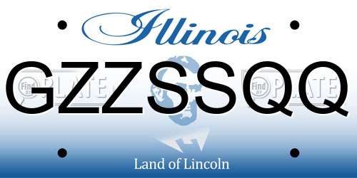 GZZSSQQ Illinois License Plate
