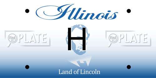 H license plate in IL state
