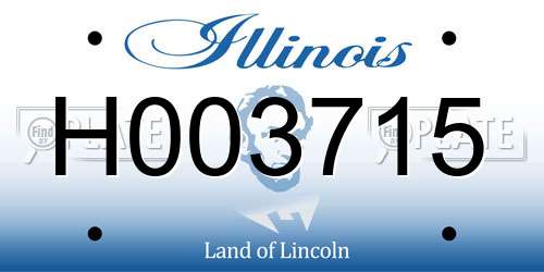 H003715 Illinois License Plate