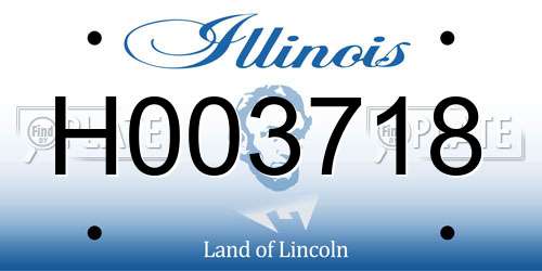 H003718 Illinois License Plate