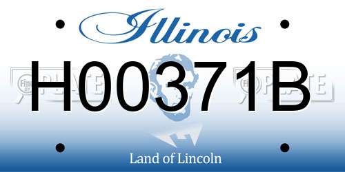 H00371B Illinois License Plate