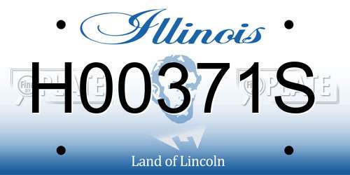 H00371S Illinois License Plate