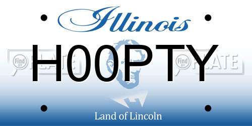 H00PTY Illinois License Plate