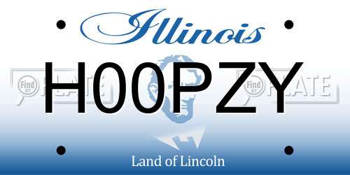 H00PZY Illinois License Plate