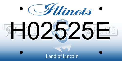 H02525E Illinois License Plate