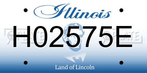 H02575E Illinois License Plate