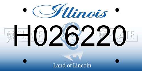 H026220 Illinois License Plate