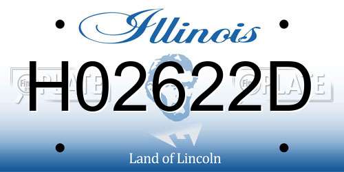 H02622D Illinois License Plate