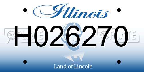 H026270 Illinois License Plate