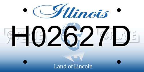 H02627D Illinois License Plate