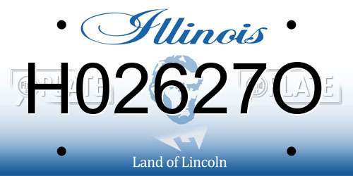 H02627O Illinois License Plate