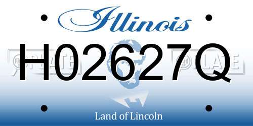 H02627Q Illinois License Plate