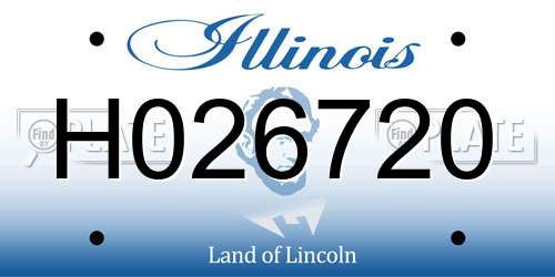 H026720 Illinois License Plate