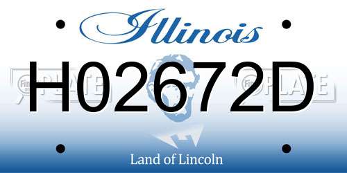 H02672D Illinois License Plate