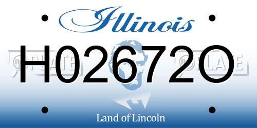 H02672O Illinois License Plate