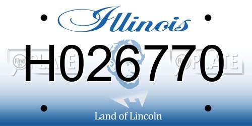 H026770 Illinois License Plate