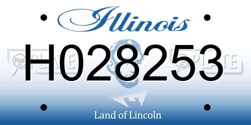 H028253 Illinois License Plate