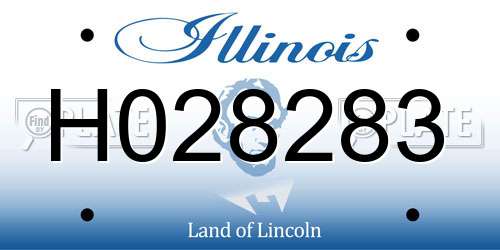 H028283 Illinois License Plate