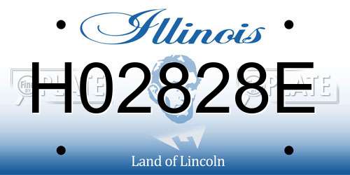 H02828E Illinois License Plate