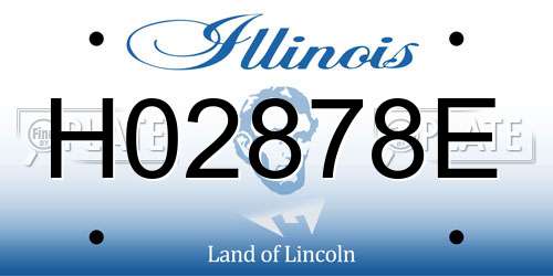 H02878E Illinois License Plate