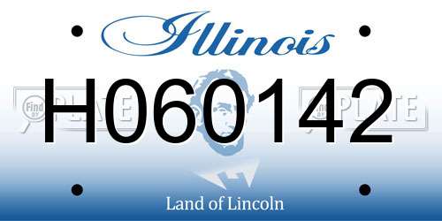 H060142 Illinois License Plate