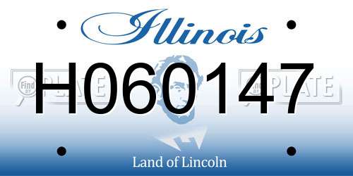 H060147 Illinois License Plate