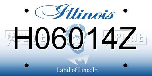 H06014Z Illinois License Plate