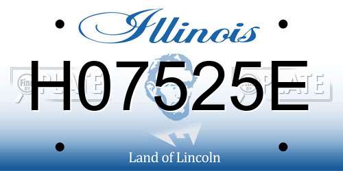H07525E Illinois License Plate